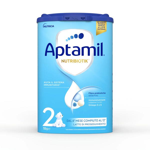 Aptamil 2, Latte di Proseguimento, Latte in Polvere dal 6° al 12° Mese Compiuto, 750g