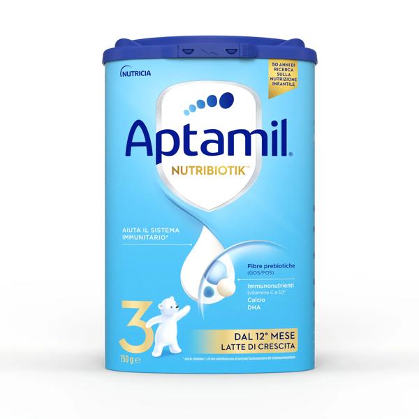 Aptamil 3, Latte di Crescita, Latte in Polvere dal 12° al 24° Mese Compiuto, 750g