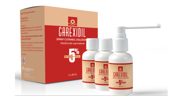 Carexidil Soluzione Cutanea 5% Spray 3 Flaconi 60 ml — confronto prezzi