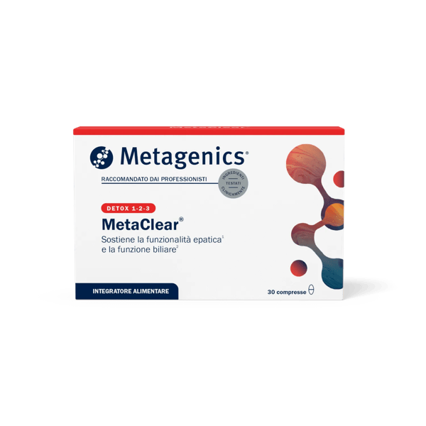 Metagenics Metaclear Integratore Funzione Epatica per Stanchezza e Tensione Muscolare 30 compresse