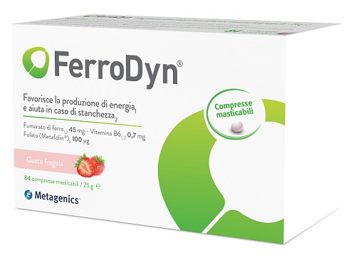 Metagenics Ferrodyn Integratore di Ferro 84 Compresse masticabili — confronto prezzi
