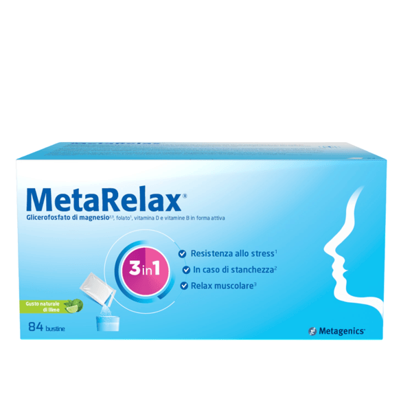 Metagenics Metarelax Integratore contro Stanchezza, Stress e Tensione Muscolare 84 Bustine