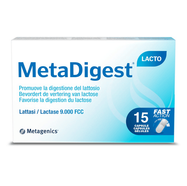 Metagenics Metadigest Lacto Integratore Digestione Lattosio 15 capsule — confronto prezzi