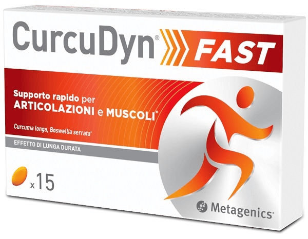 CurcuDyn Fast Integratore Per Articolazioni e Muscoli 15 Gellule