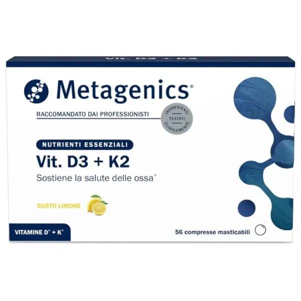 Metagenics Vitamina D3 K2 Integratore Ossa Gusto Limone 56 Compresse