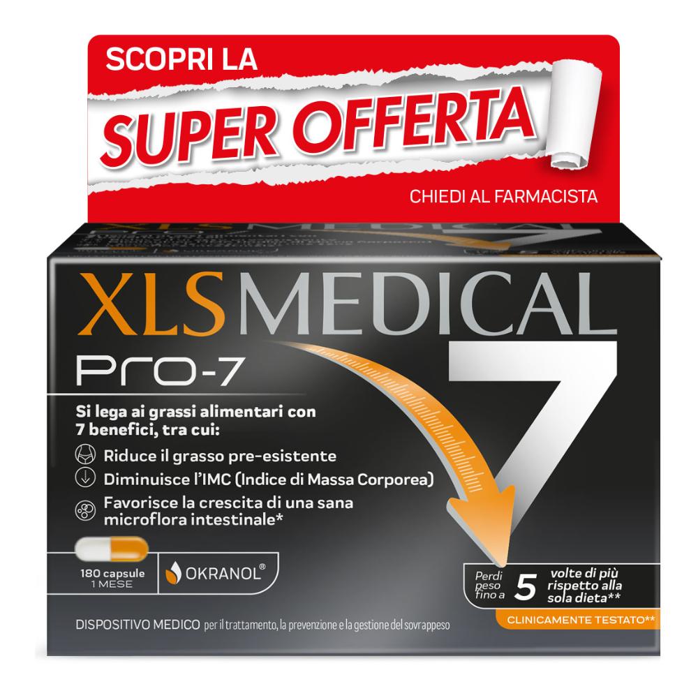 XLS Medical Pro-7 Trattamento e Prevenzione del Sovrappeso, 180 capsule — confronto prezzi