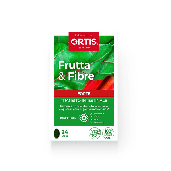 Frutta e Fibre Forte Integratore Per Il Transito Intestinale Pigro Occasionale 24 Compresse