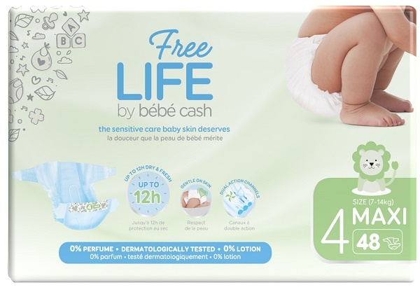 Freelife Bébé Cash Pannolini Taglia 4 Maxi 48 Pezzi