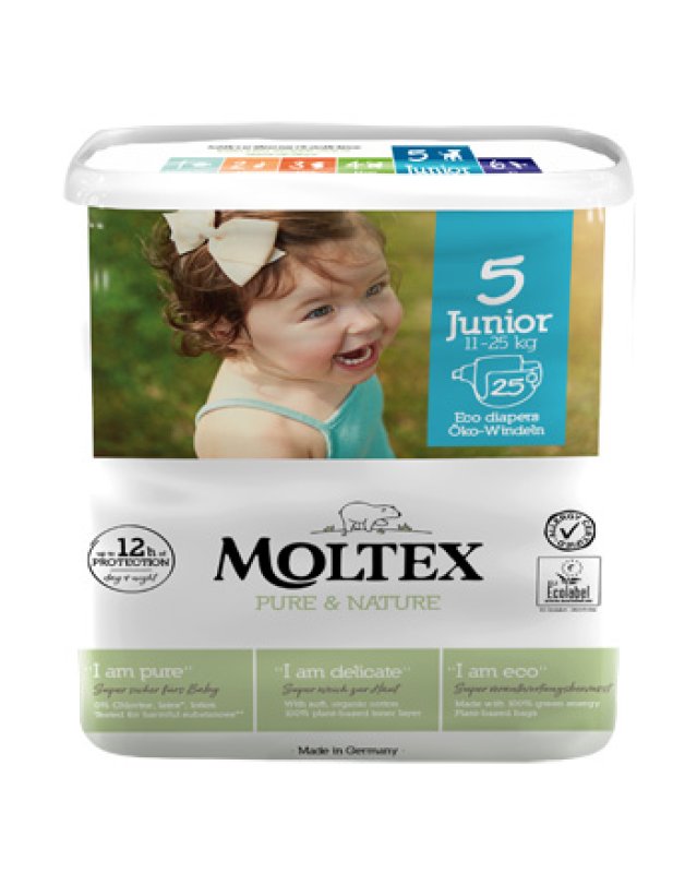 Moltex Pure&nature Eco Pants Per Bambini Taglia 5 Junior 9-14kg 20 Pezzi
