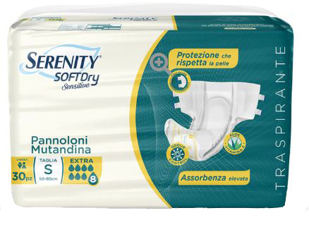 Serenity Pannolone sd sensitive extra - Mutandina per l'incontinenza, taglia S da 30 pezzi — confronto prezzi