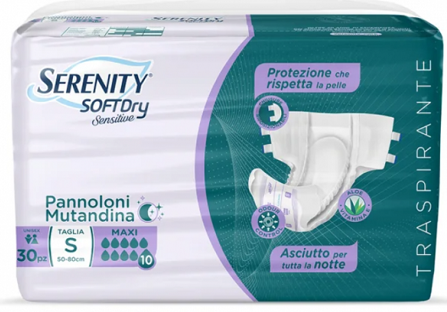 Serenity Pannoloni Mutandina Maxi Taglia S 50-80cm 30 Pezzi — confronto prezzi