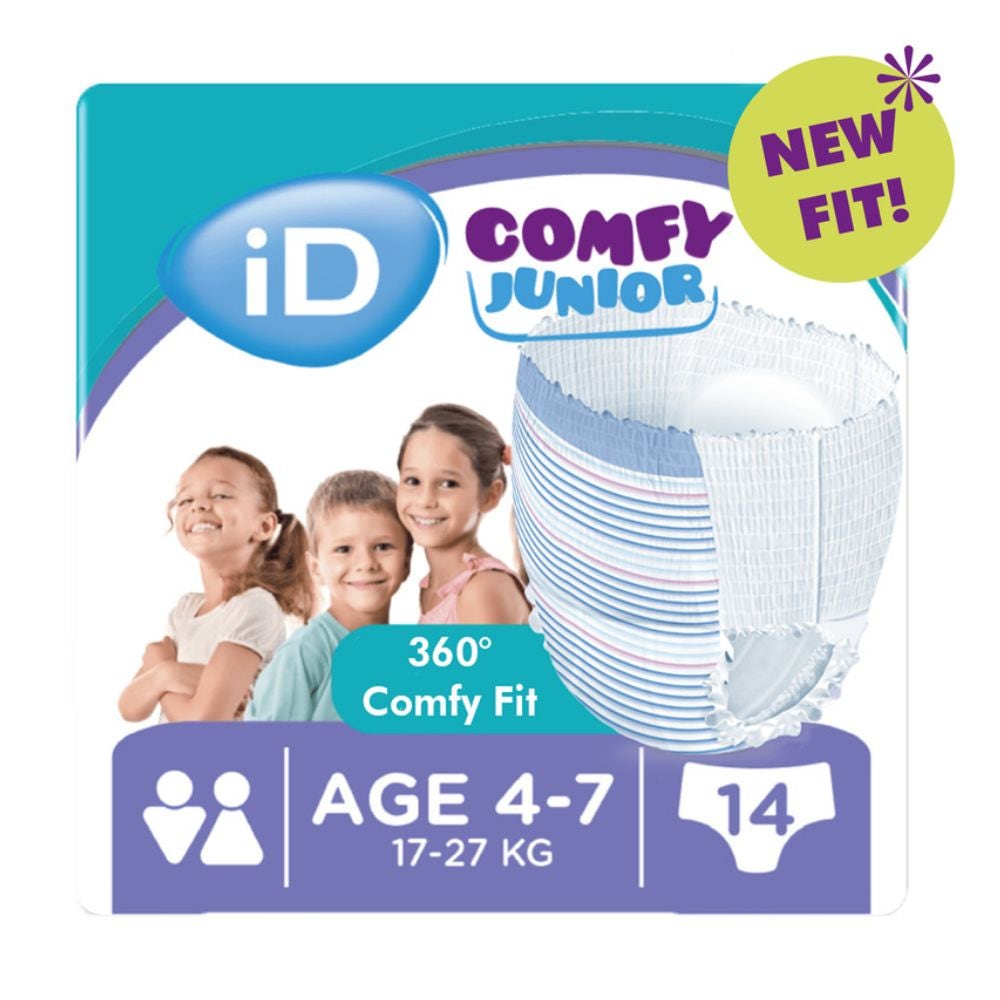 Serenity iD Comfy - Junior 4-7 Years Pants Pannolino a Mutandina per Perdite Urinarie, 14 Pezzi