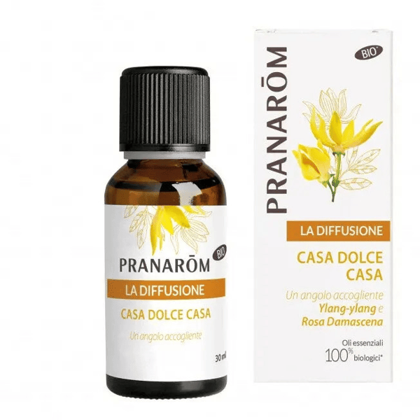 Pranarom Sinergia Casa Dolce Casa 30ml Olio Essenziale Bio Rosa Damascena e Ylang-ylang per Diffusore