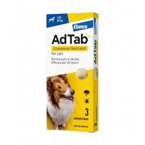 AdTab Per Cane 22-45 kg 3 Compresse Masticabili — confronto prezzi