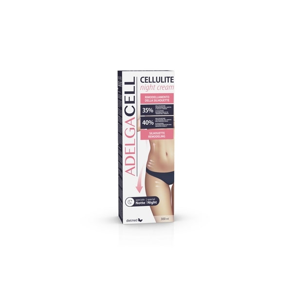Adelgacell Cellulite Crema Notte 300ml - Crema Notte per il Controllo della Cellulite