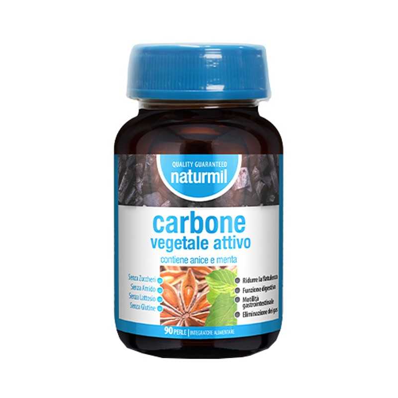 Naturmil carbone vegetale attivo 90 perle