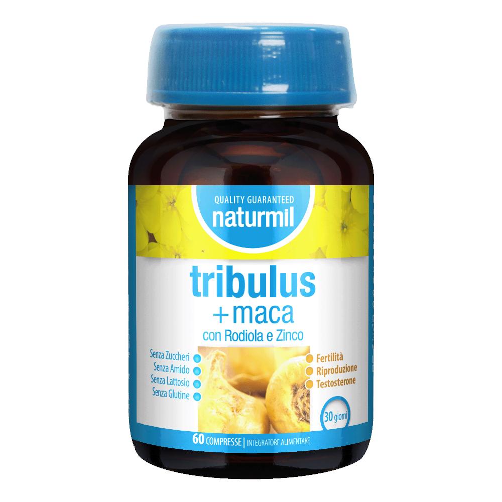 Dietmed Naturmil - Tribulus + Maca con Rhodiola e Zinco, 60 Compresse