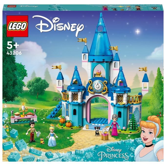 LEGO Principessa Disney 43206 Il Castello di Cenerentola e del Principe Azzurro, Idea Regalo, Gioca 1 St