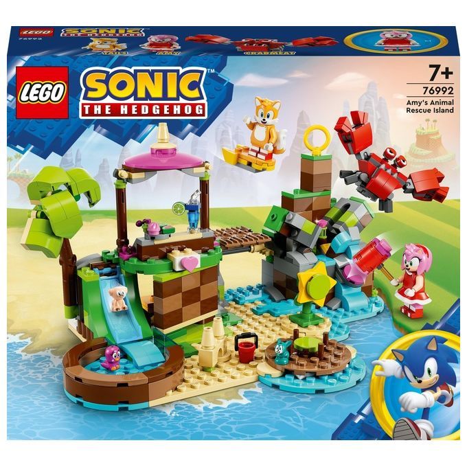 LEGO Sonic the Hedgehog 76992 L'Isola del Soccorso Animale di Amy, Giocattolo con 6 Personaggi, Reg 1 St