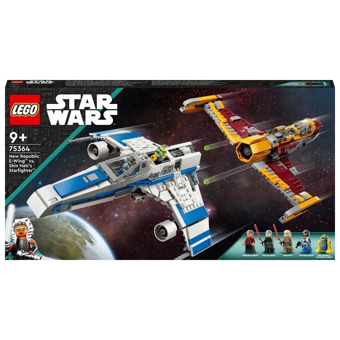 LEGO Star Wars 75364 E-Wing della Nuova Repubblica vs. Starfighter di Shin Hati, Regalo Serie Ahsok 1 St