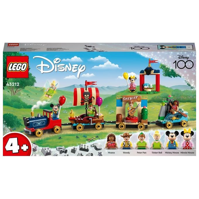 LEGO Disney 43212 Treno delle Celebrazioni 100° Anniversario con Carri Giocattolo e Figure d 1 St