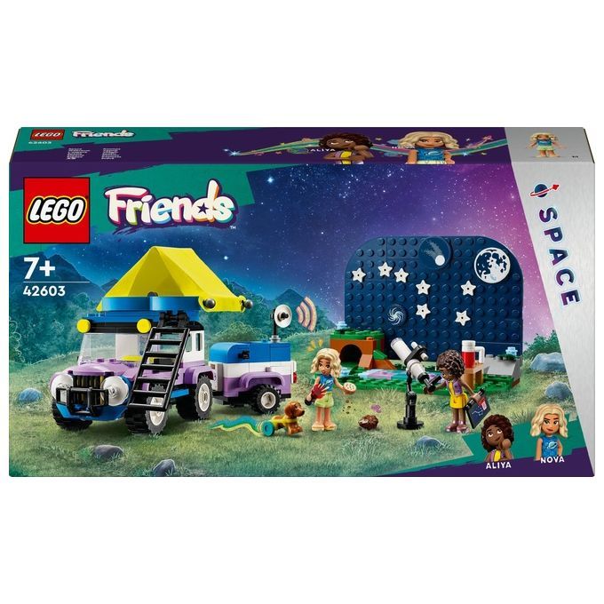 LEGO Friends 42603 Camping-Van Sotto le Stelle, Giochi per Bambini 7+ con Telescopio Giocattolo, Au 1 St