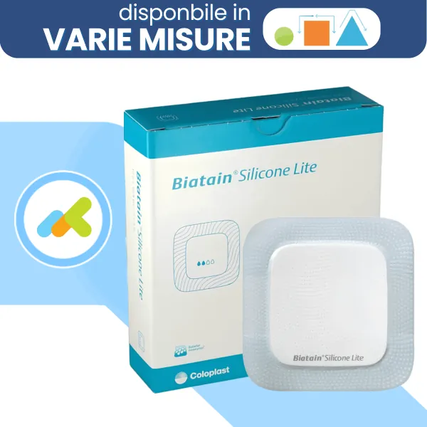 Coloplast - Biatain Silicone Lite - Medicazione Sottile In Schiuma Con Adesivo In Silicone Per Ferite Scarsamente Essudanti Cf 10cm X 10cm — confronto prezzi