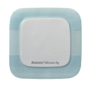 Medicazione biatain in schiuma di poliuretano a rilascio di argento con bordo adesivo in silicone 7,5x7,5 cm 5 pezzi