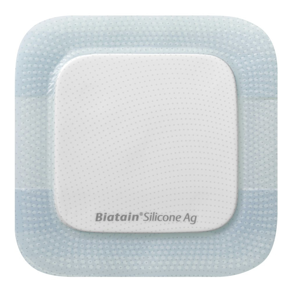 Biatain Medicazione In Schiuma Di Poliuretano Con Strato Adesivo In Silicone 5 Pezzi 10cm X 10cm
