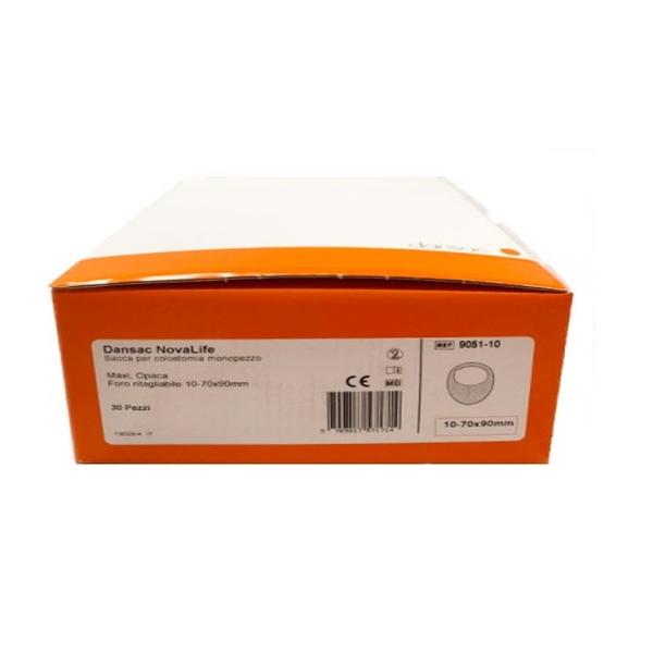 Sacca monopezzo per ileostomia dansac novalife1 mini aperta trasparente 50 mm ritagliabile 10-38