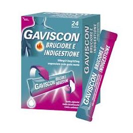 Gaviscon Bruciore e Indigestione Per Sintomi Del Reflusso e Acidità Di Stomaco 24 Bustine/10 ml