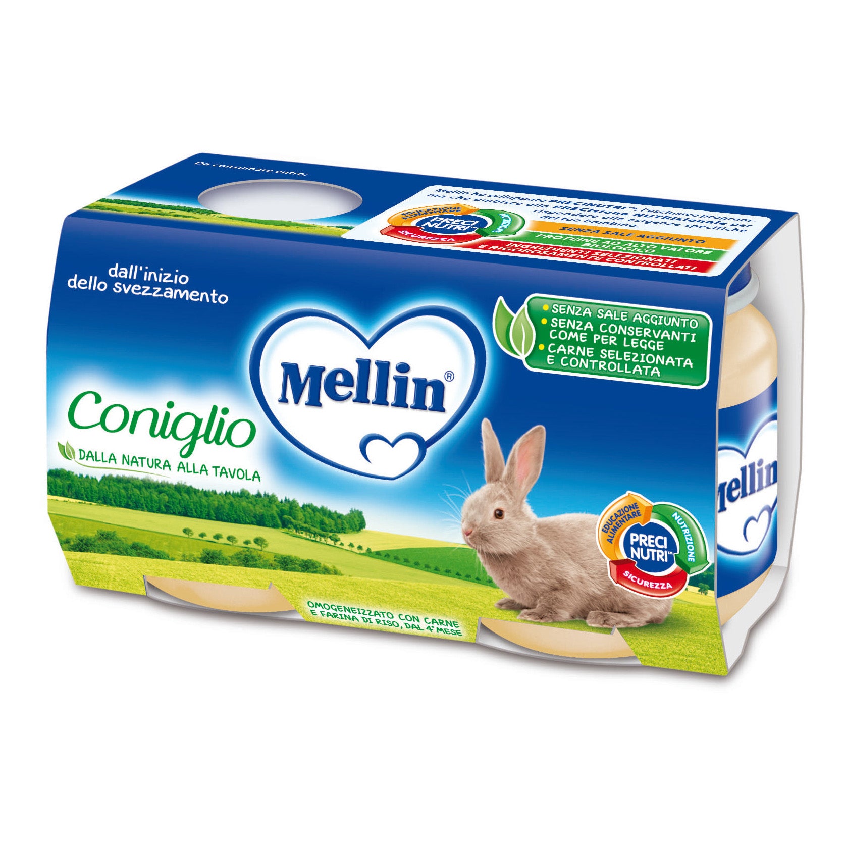 MELLIN OMOG CONIGLIO 2X120G — confronto prezzi