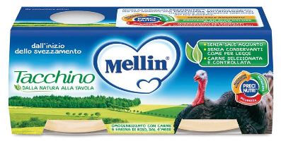 Omogeneizzato mellin tacchino 2x120 g — confronto prezzi