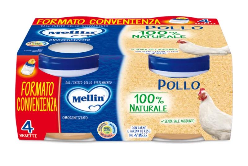 Mellin Omogeneizzato Pollo 100% Naturale 4x80g