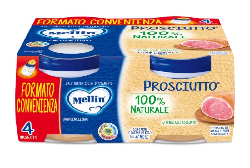 Mellin Omogeneizzato Prosciutto 100% Naturale 4x80g