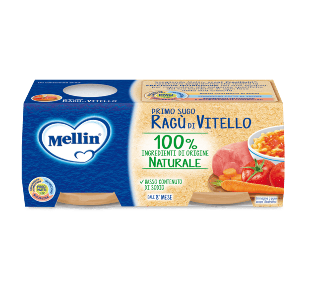 Mellin Primi Sughi Ragù Di Vitello 2 x 80g