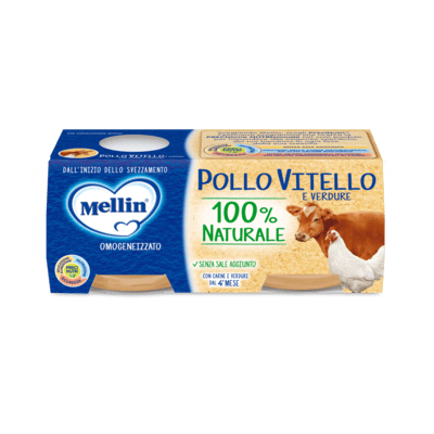 Mellin Omogeneizzato di Pollo Vitello e Verdure 2 x 80 g