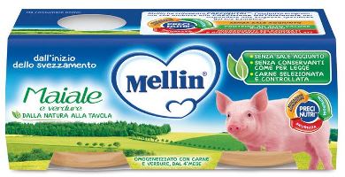Mellin omogeneizzato maiale con verdure 2 pezzi x 80 g — confronto prezzi