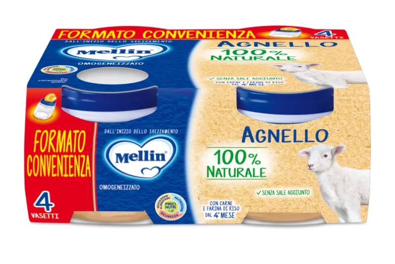 Mellin Omogeneizzato Agnello 4Mesi+ Vasetto 4x80g
