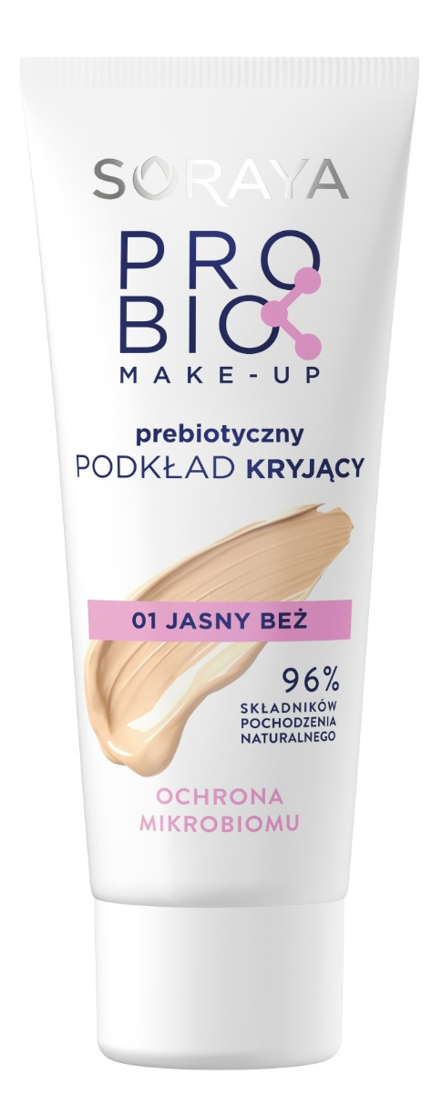 Soraya Probio Make-Up Fondotinta prebiotico opaco 01 beige chiaro - Protezione del microbioma 0,03 l