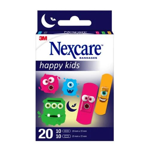 Nexcare Kids Plasters Monsters Cerotti Per Bambini 20 Pezzi
