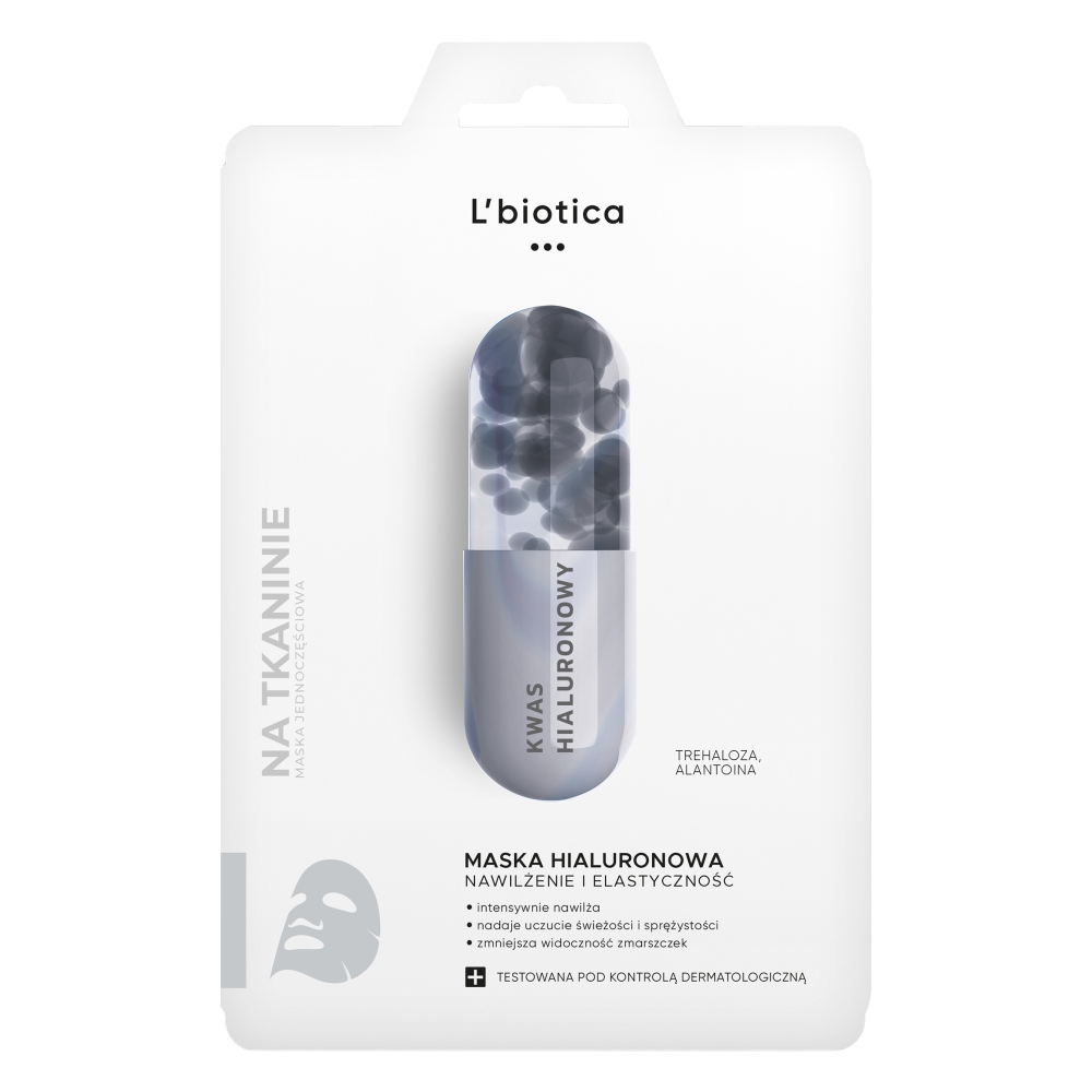 l`biotica Hyaluronic Mask on Fabric - spendet Feuchtigkeit & strafft 0,023 l