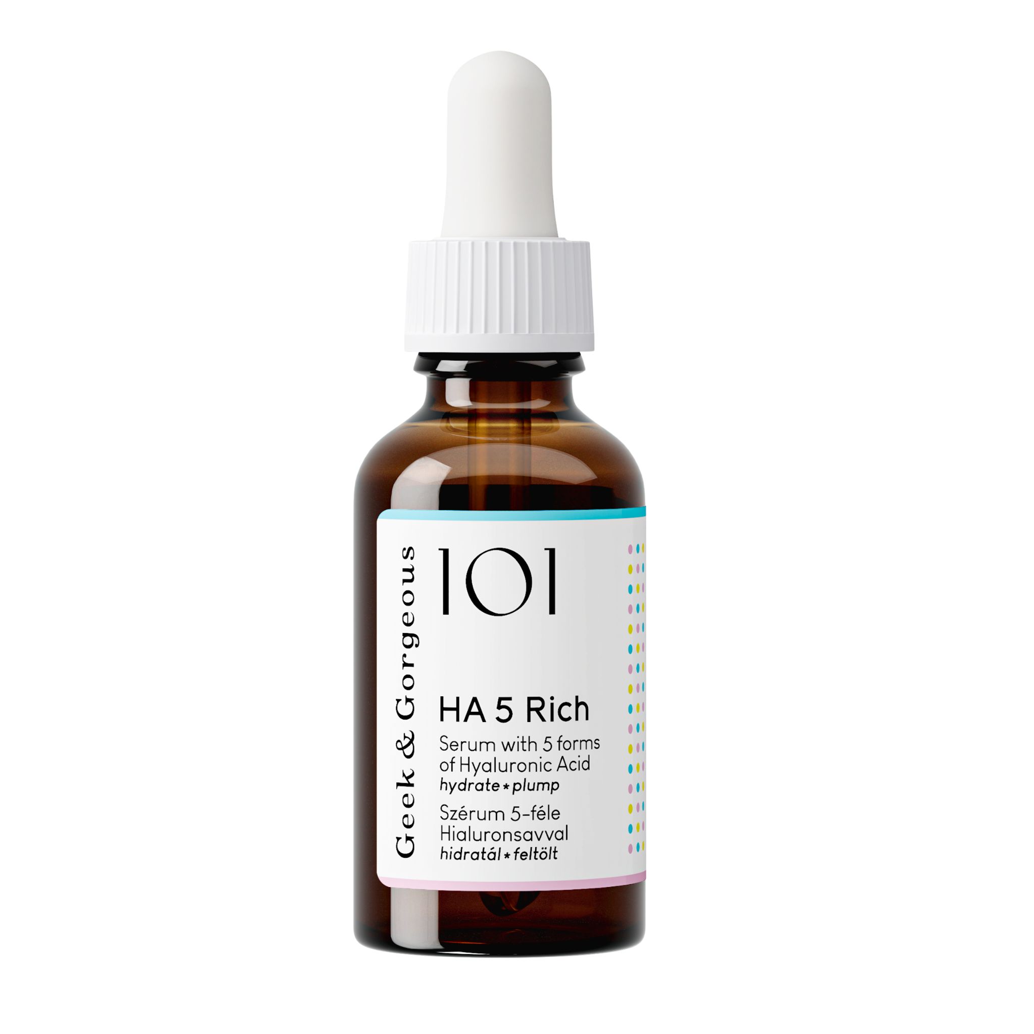 Geek & Gorgeous HA 5 Rich Serum con tipi di acido ialuronico 91 g Siero