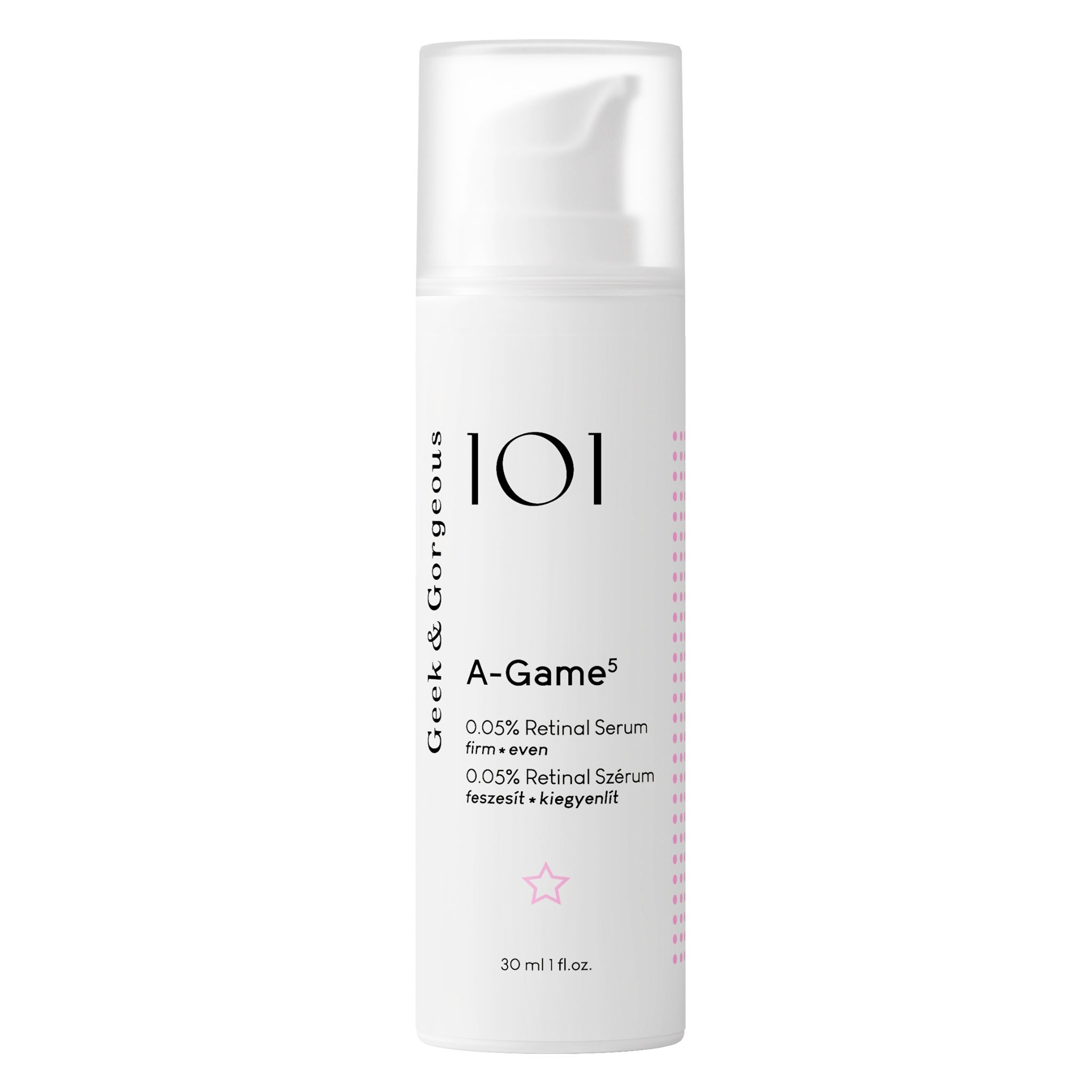 Geek & Gorgeous A-Game 5 Siero leggero con 0,05% di retina 30 ml