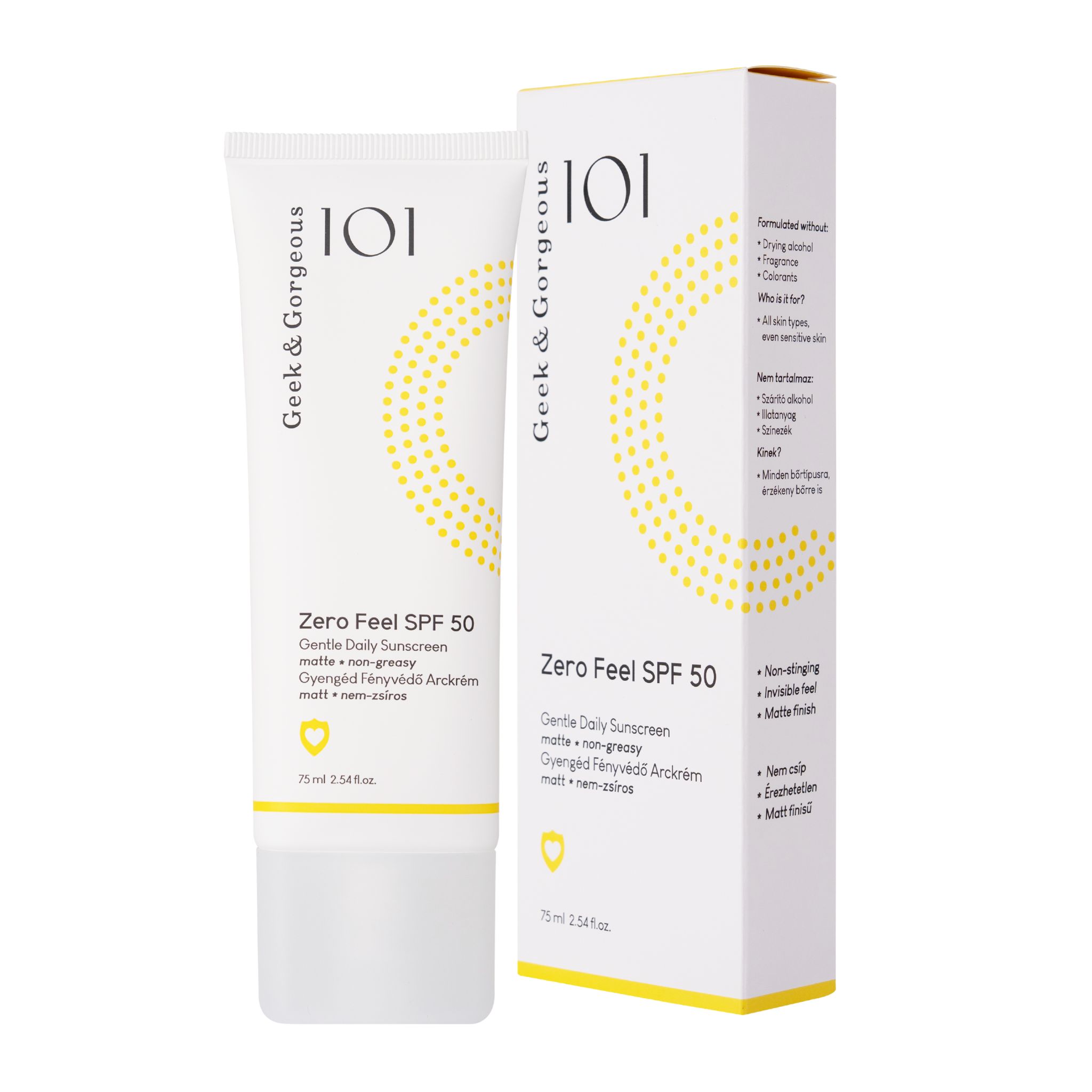 Geek & Gorgeous - Zero Feel SPF 50 75 ml Crema solare