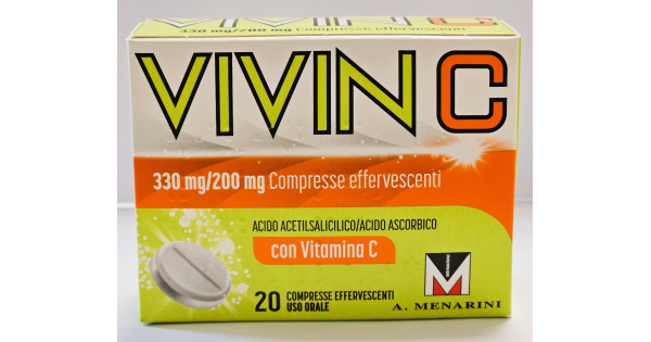 Vivin C Contro i Primi Sintomi Influenzali e Raffreddore 20 Compresse Effervescenti