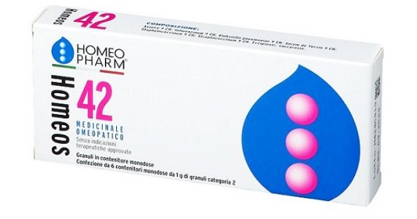 Homeos 42 Homeopharm Medicinale Omeopatico 6 Tubi Dose da 1 g