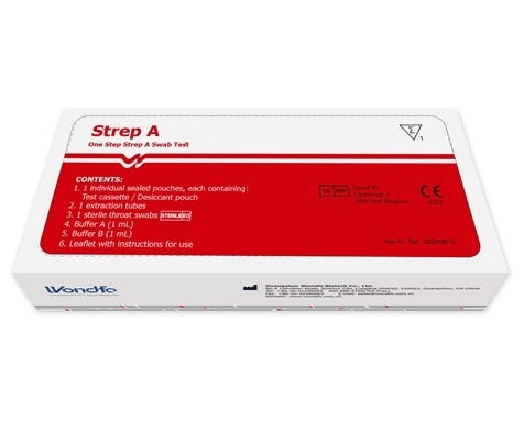 One Step Strep A Swab Test Streptococco Autodiagnostico 1 Test