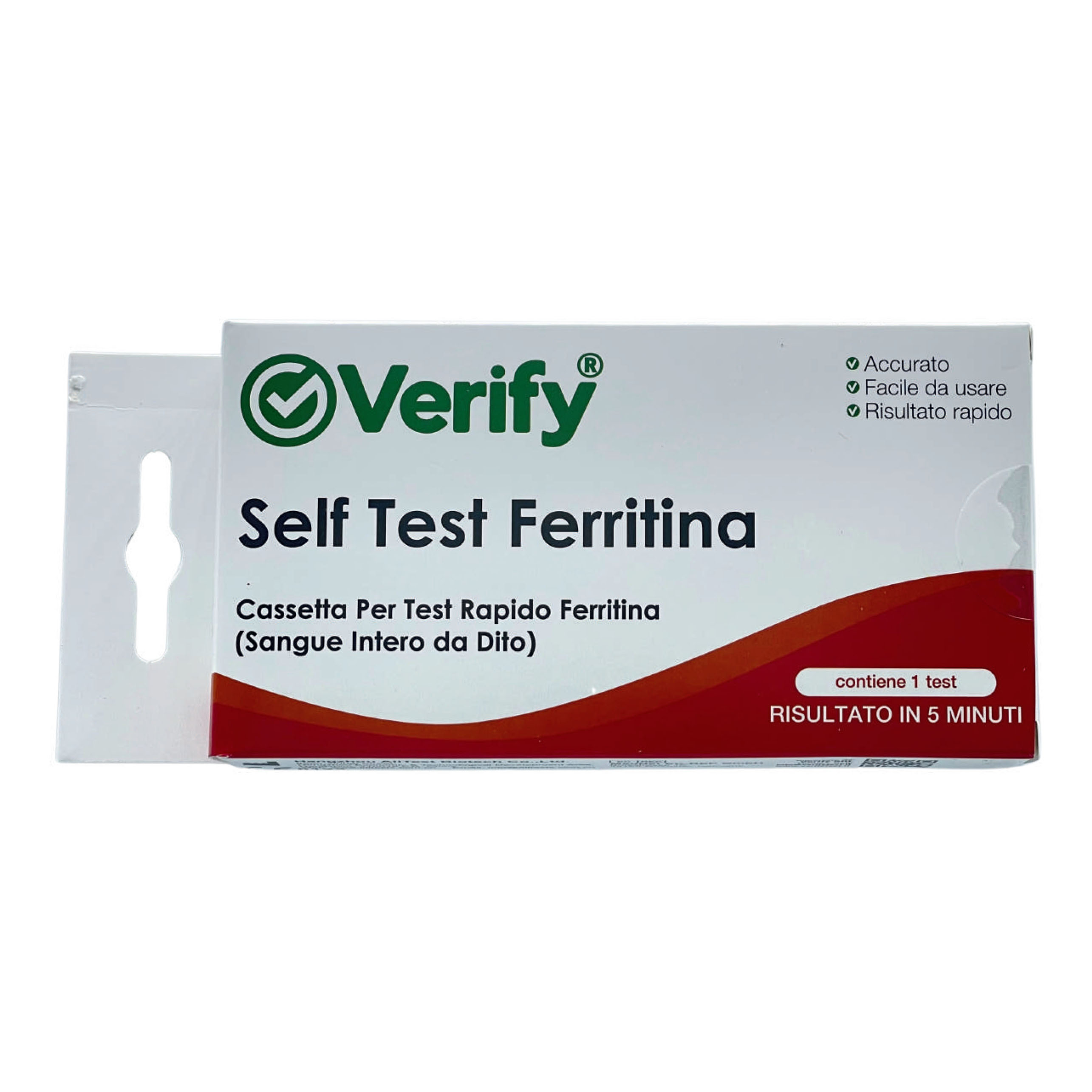 Test rapido verify ferritina autodiagnostico determinazione qualitativa ferritina nel sangue umano