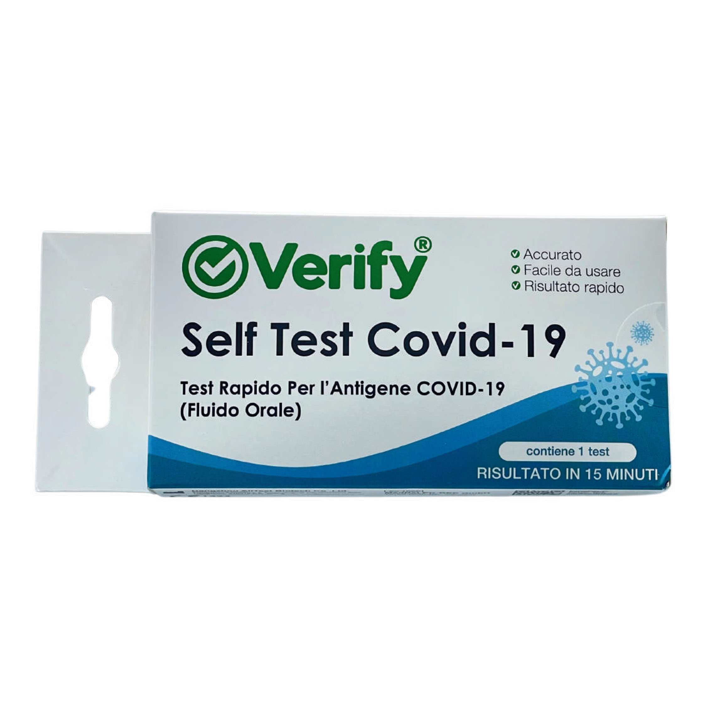 Test antigenico rapido covid-19 verify autodiagnostico rilevazione qualitativa antigeni sars-cov-2 in campioni salivari